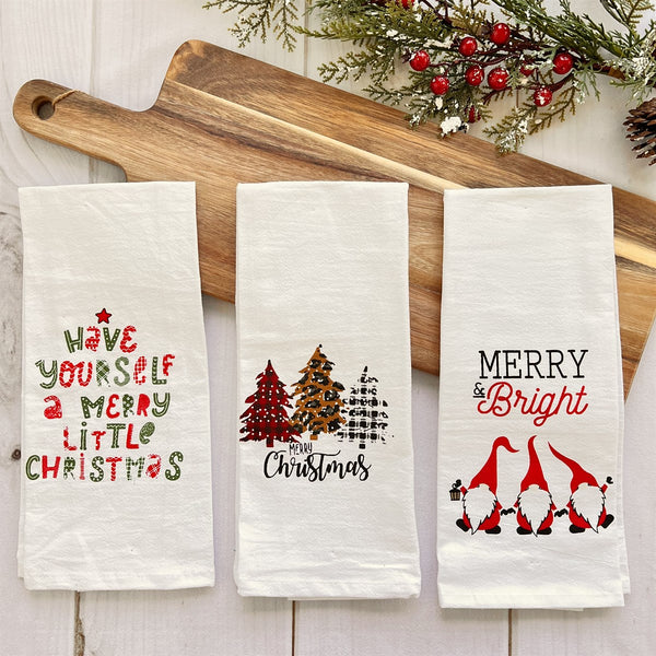 Merry & Bright Christmas Kitchen Towels