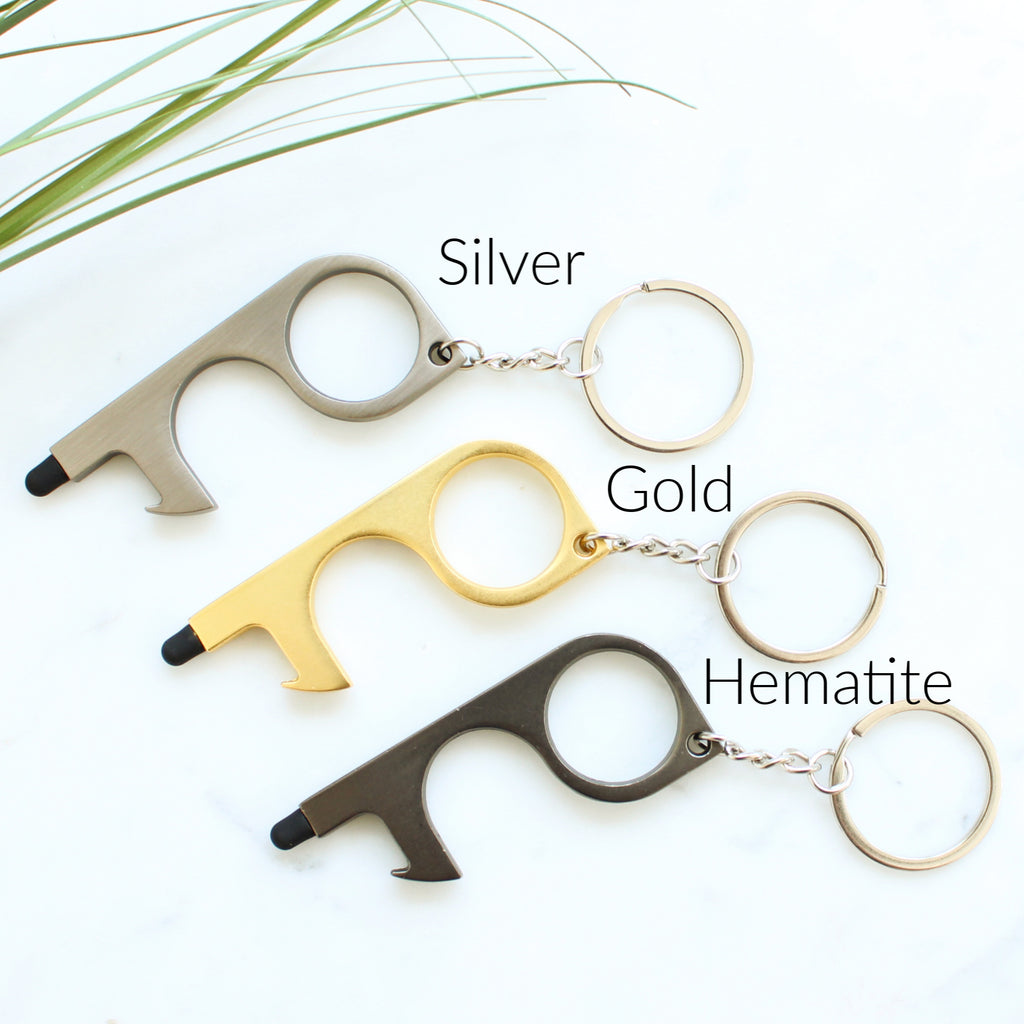 Touch Free Stylus and Door Opener Keychain