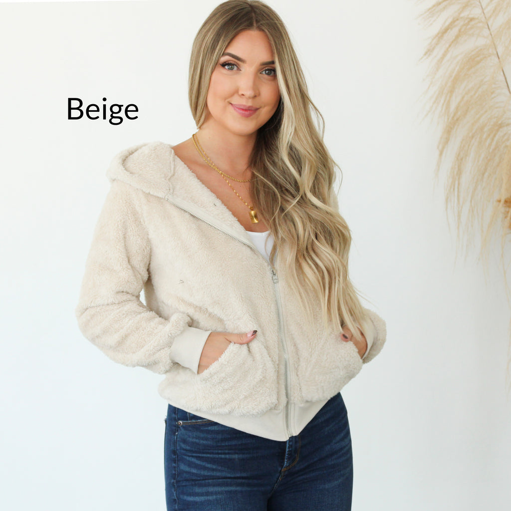 Plush Hooded Jacket