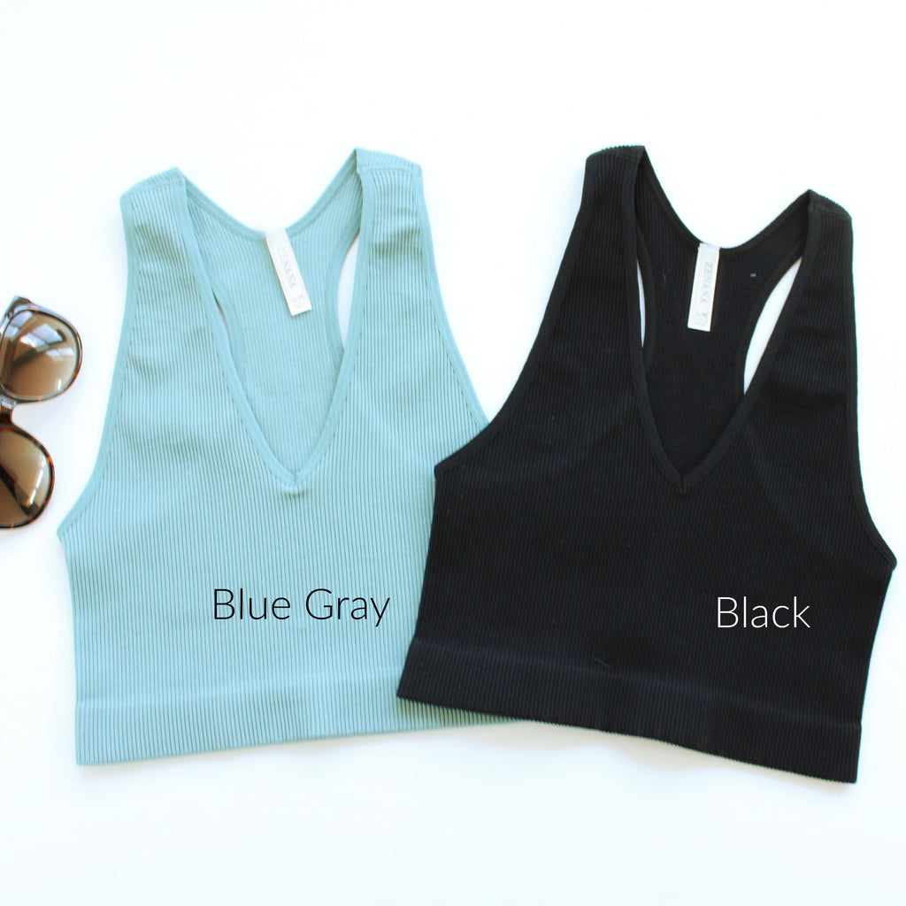 Ribbed Racerback Tank / Bralette