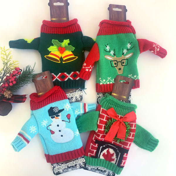 Ugly Sweater Wine Bottle Covers