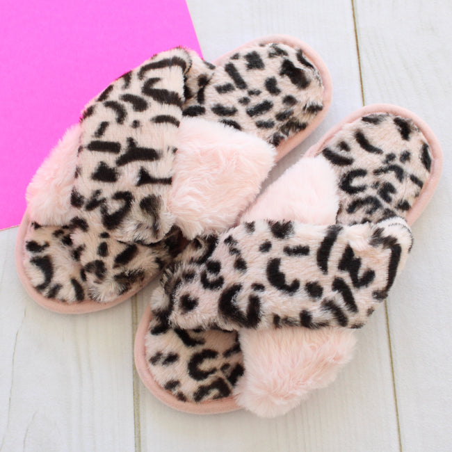 Womens Leopard Slippers