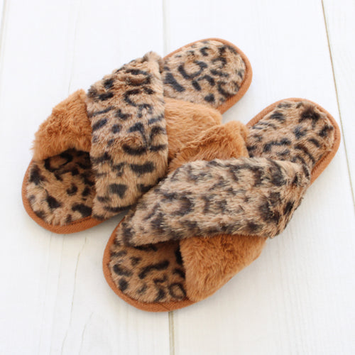 Womens Leopard Slippers