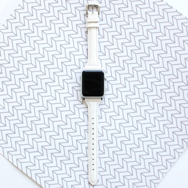 Apple watch sales slim leather band