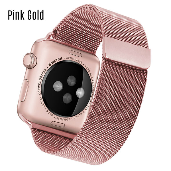 Apple watch rose gold pink band top