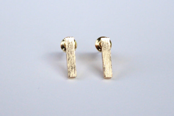 Slim Gold Bar Earrings