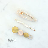 Trendy 3 Pack Hair Clip Barettes