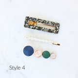Trendy 3 Pack Hair Clip Barettes