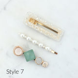 Trendy 3 Pack Hair Clip Barettes