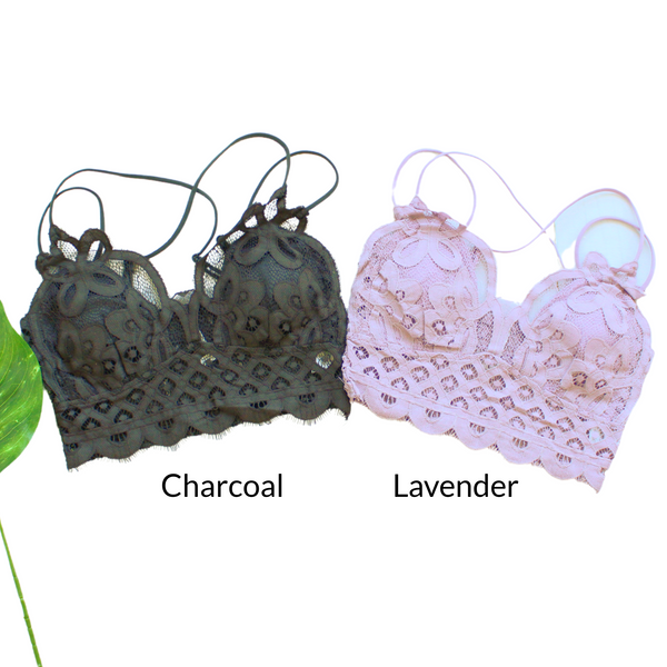 Crochet lace bralette with bra pads - LECCE — LECCE