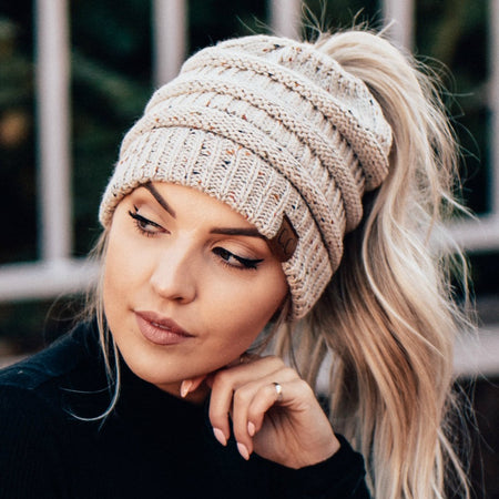 CC Knitted Bobble Pom Beanie