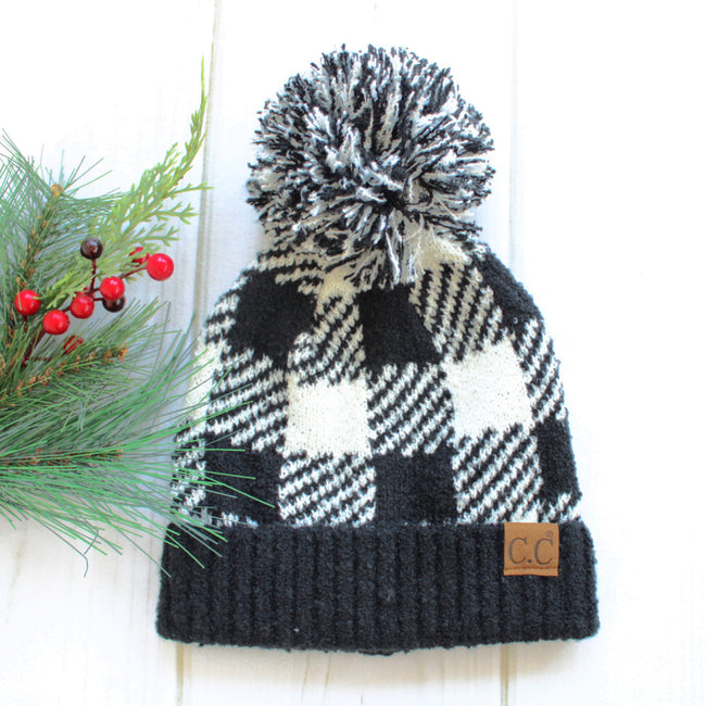 CC® Buffalo Plaid Pom Beanie