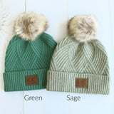 CC Textured Pom Beanie