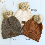 CC Textured Pom Beanie
