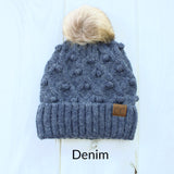 CC Knitted Bobble Pom Beanie