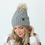 CC Knitted Bobble Pom Beanie