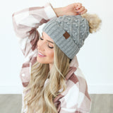 CC Knitted Bobble Pom Beanie