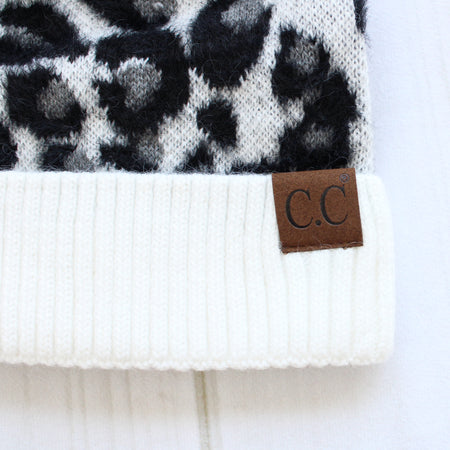 LEOPARD PRINT POM BEANIE – Johanis Modest Clothing