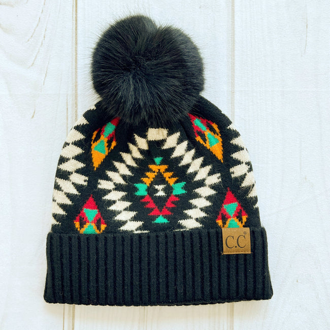 CC Southwest Pom Beanie Hat