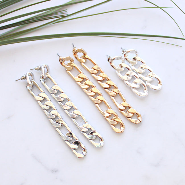 Chain Link Drop Earrings