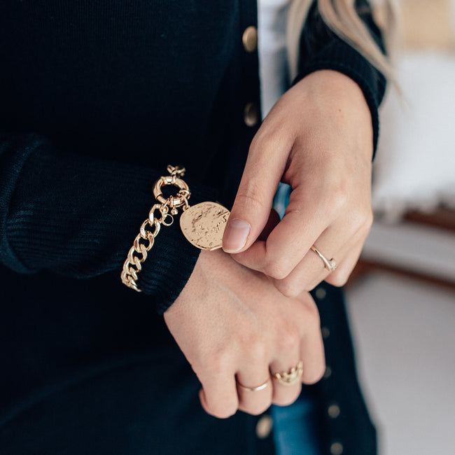 Chain and Coin Bracelet