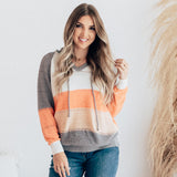 Colorblock Hooded Sweater