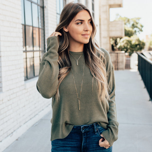 Brushed Crew Neck Sweater