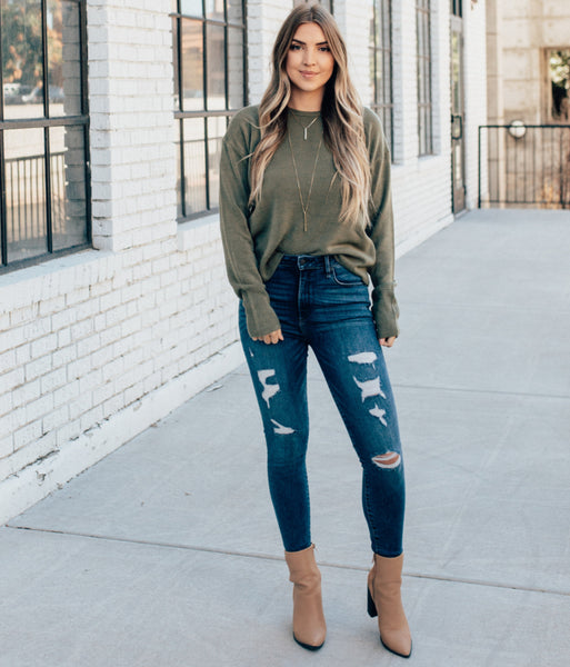 Brushed Crew Neck Sweater
