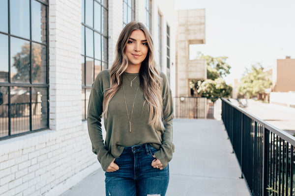 Brushed Crew Neck Sweater
