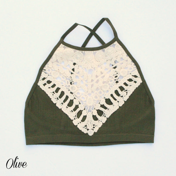 Kendall Crochet Lace Bralette  Crochet Bralette – Sweet Lemon Boutique