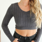 Soft Mohair Cropped Sweater