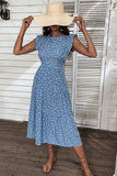 Floral Flutter Sleeve Dress