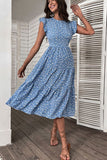 Floral Flutter Sleeve Dress
