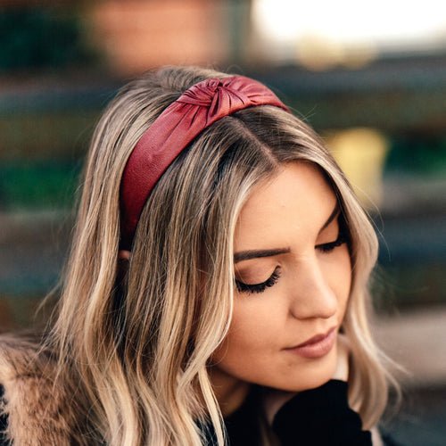 Faux Leather Knot Headband