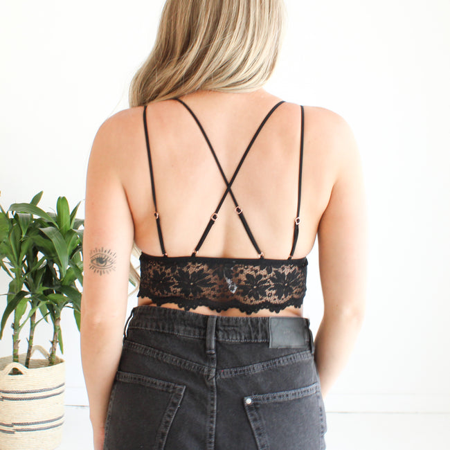 Slate Dainty Crochet Bralette - Zahara Boutique