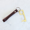 Leather Keyfob No Contact Door Opener & Keypad Press