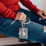 Leopard Print Keychain Bangle and Wallet