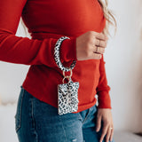 Leopard Print Keychain Bangle and Wallet