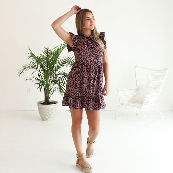 Leopard Ruffle Dress