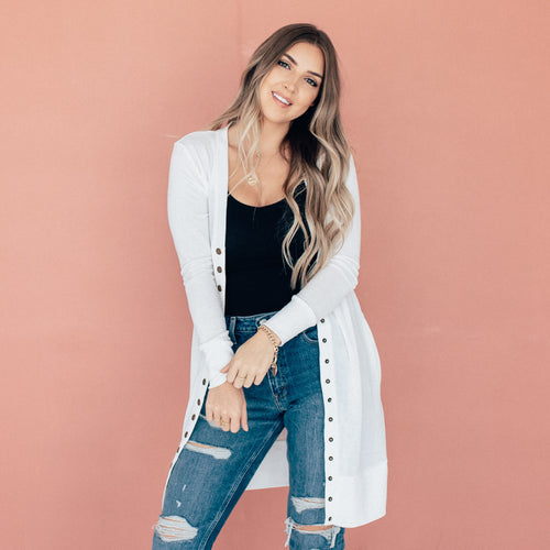 Long Snap Cardigan