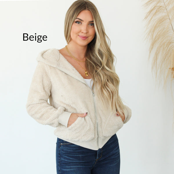 Plush Hooded Jacket