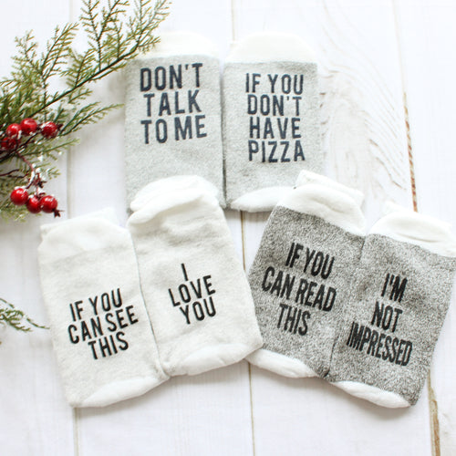 Funny Quote Socks | If you Can Read This Socks