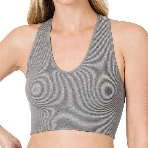 Ribbed Racerback Tank / Bralette