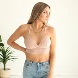 Ribbed Lace Bralette