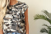 Printed Ruffle & Pocket Tops