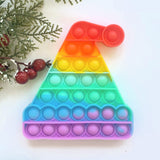 Santa Hat Fidget Pop It Bubble Toy