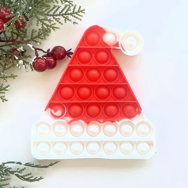 Santa Hat Fidget Pop It Bubble Toy
