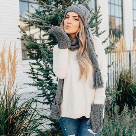 Hooded Waffle Peplum Top