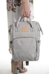 gray diaper backpack carryall