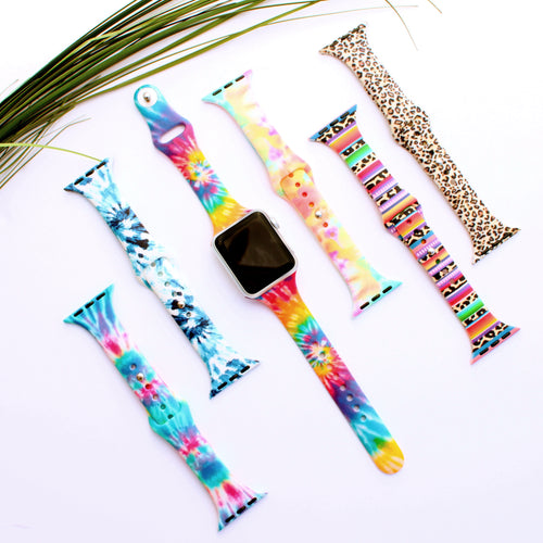 Tie Dye and Printed Slim Apple Watch Bands